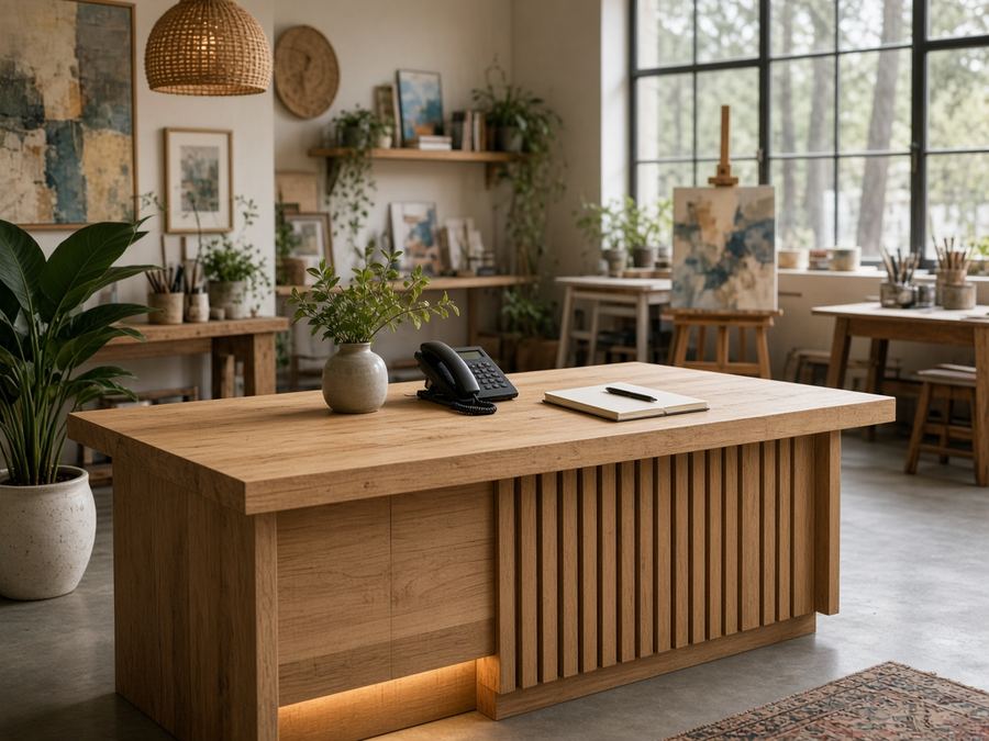Contact desk at Art Studio Prime Forest in Cape Town
